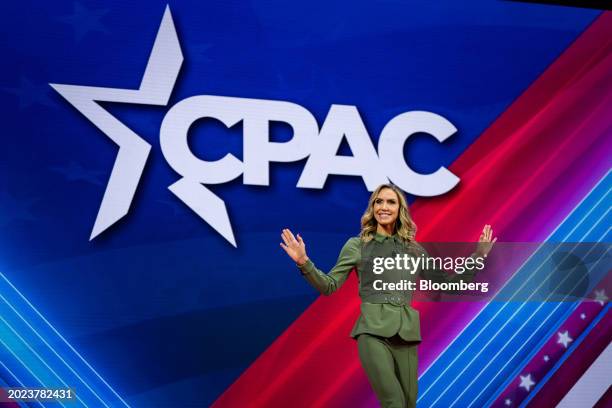 Lara Trump, former campaign adviser for Donald Trump, arrives to speak during the Conservative Political Action Conference in National Harbor,...