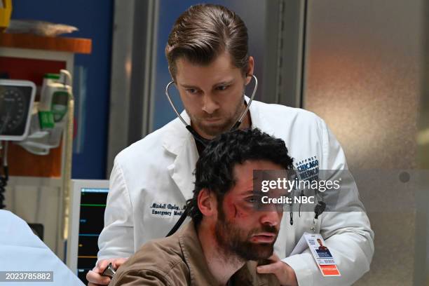 Told Myself That I was Done With You" Episode 9006 -- Pictured: Luke Mitchell as Dr. Mitch Ripley, Daniel Dorr as Robert "Sully" Sullivan --