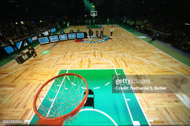 An overall view of the LED court during the AT&T Slam Dunk Contest as a part of State Farm All-Star Saturday Night on Saturday, February 17, 2024 at...