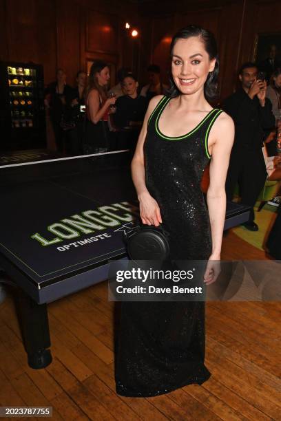 Poppy Corby-Tuech attends the Longchamp University cocktail party at Goodenough College on February 22, 2024 in London, England.