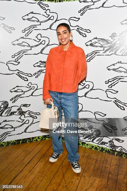 Gurlaine Kaur Garcha attends the Longchamp University Cocktail party at Goodenough College on February 22, 2024 in London, England.