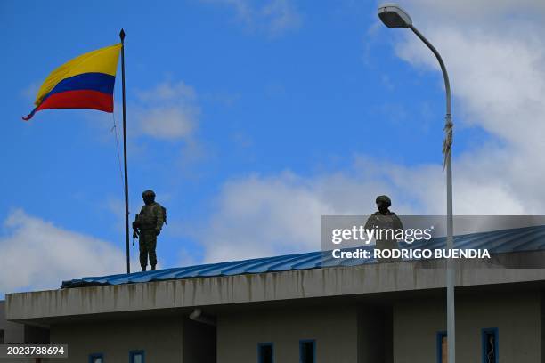 Members of the Army are seen during a tour with the press at the Cotopaxi North Central Regional Social Rehabilitation Center in Latacunga, Ecuador...