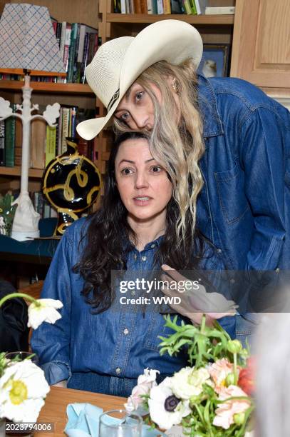 Babs Burchfield and Sophia Rossi at the 7 For All Mankind and Jamie Mizrahi SS24 celebration dinner held at San Vicente Bungalows on February 22,...