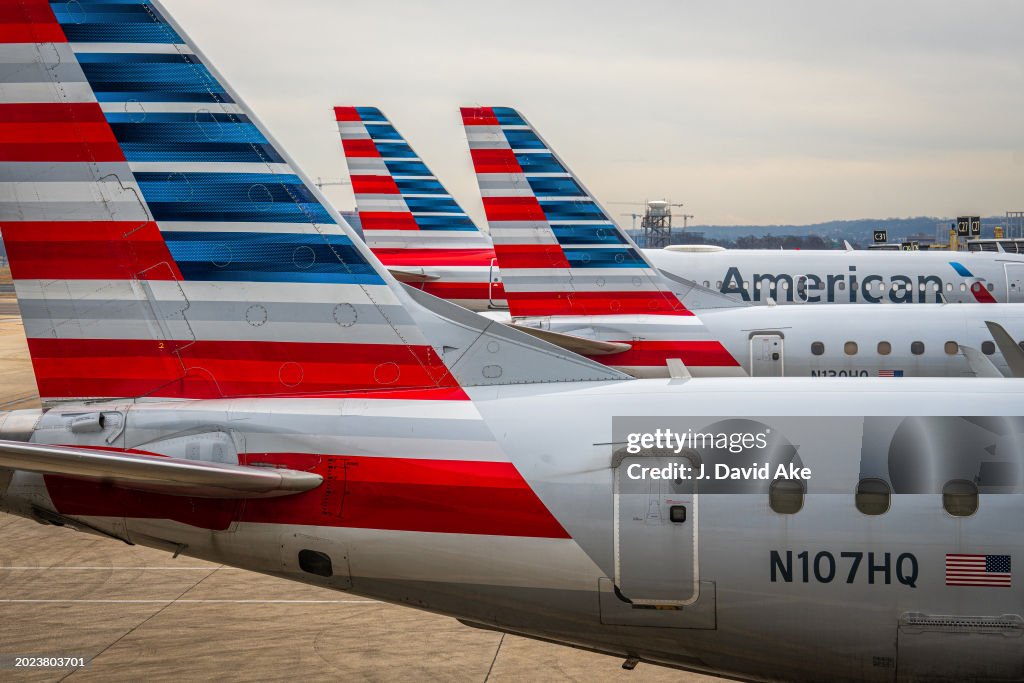 American Airlines Airplanes At The Gate