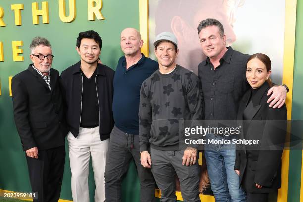 Mark Canton, Simu Liu, Simon Cellan Jones, Mark Wahlberg, Tucker Tooley and Dorothy Canton attend a Los Angeles special screening and adoption event...