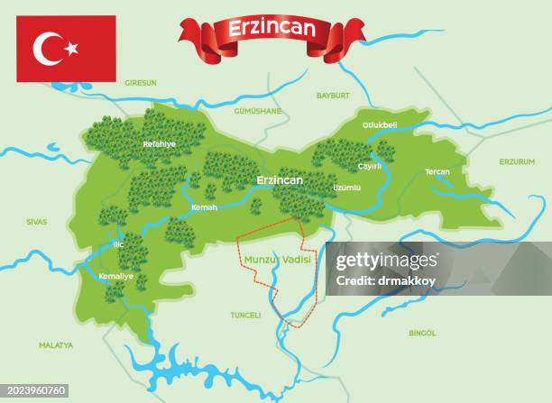 erzincan reisekarte - fluss euphrat stock-grafiken, -clipart, -cartoons und -symbole