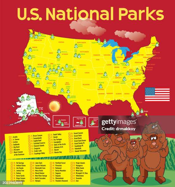 us national parks map - white sands national monument animal stock illustrations