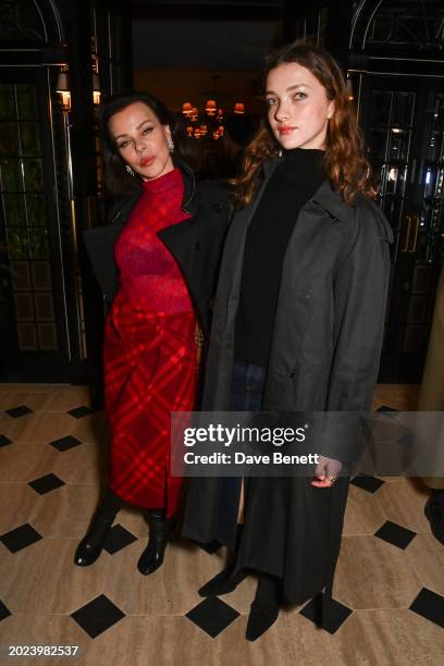 Debi Mazar and guest attend the Burberry Winter 2024 show after party during London Fashion Week on February 19, 2024 in London, England.