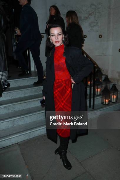 Debi Mazar attends the Burberry Winter 2024 show after party during London Fashion Week on February 19, 2024 in London, England.