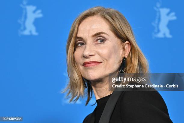 Isabelle Huppert attends the "Yeohaengjaui pilyo" photocall during the 74th Berlinale International Film Festival Berlin at Grand Hyatt Hotel on...