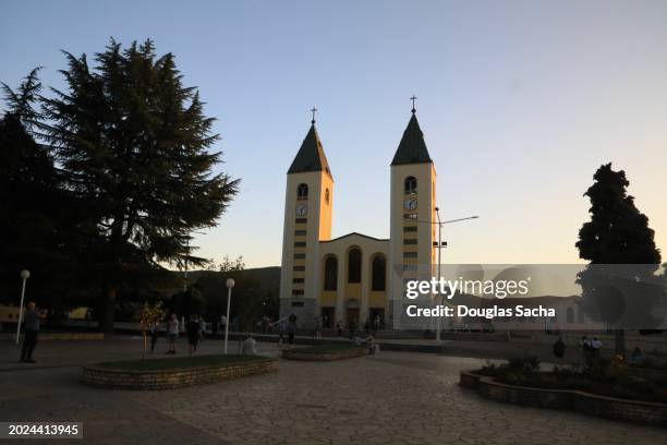 medjugorje apparition town church - cold war stock pictures, royalty-free photos & images