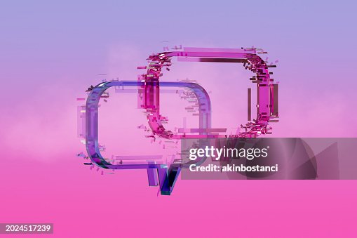 Speech bubble with particles on color gradient background Speech bubble with particles on color gradient background