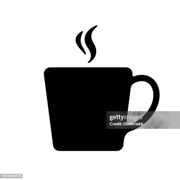 ilustraciones, imágenes clip art, dibujos animados e iconos de stock de icono de café - taza de café