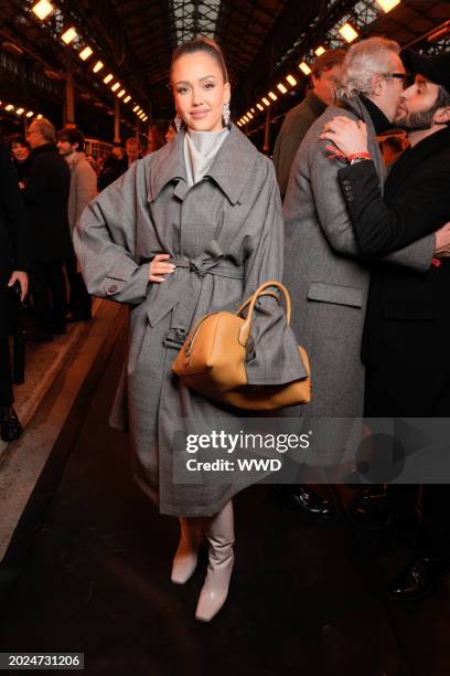 Jessica Alba at Tod's RTW Fall 2024 as part of Milan Ready to Wear Fashion Week held on February 23, 2024 in Milan, Italy.