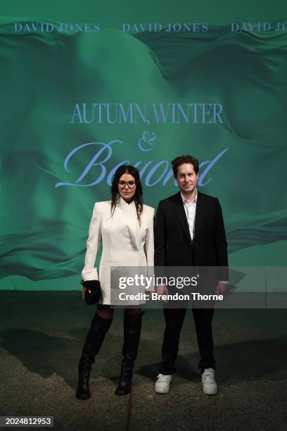 Camilla Freeman-Topper and Marc Freeman attend the David Jones AW24 Season Launch 'Autumn, Winter & Beyond' on February 20, 2024 in Sydney, Australia.