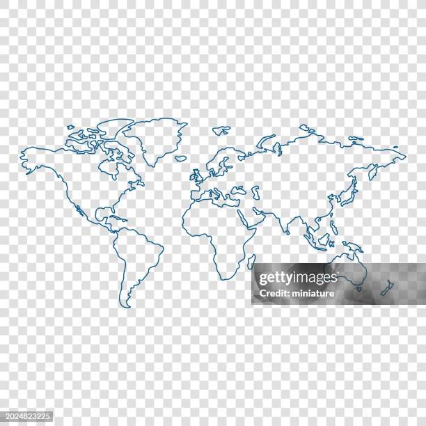 world map - world map transparent background stock illustrations