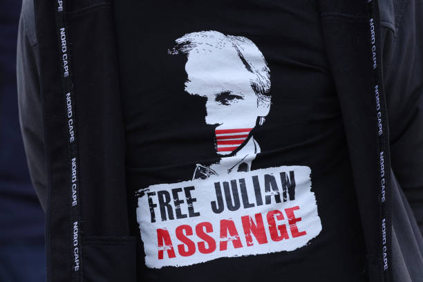 DEU: Solidarity With Julian Assange In Berlin As Extradition Appeal Begins In London