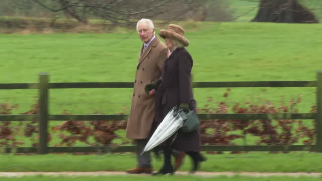 GBR: King Charles III Attends Sunday Church in Sandringham