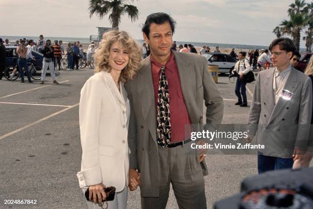 American actors Laura Dern and Jeff Goldblum attend the Eighth Annual IFP-West Independent Spirit Awards at Santa Monica Beach, California, 27th...