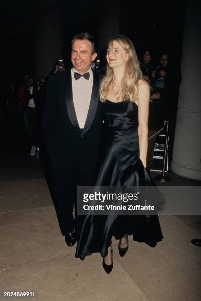 American actors Sam Neill and Laura Dern attending the 23rd Annual American Film Institute Lifetime Achievement Awards Honoring Steven Spielberg at...