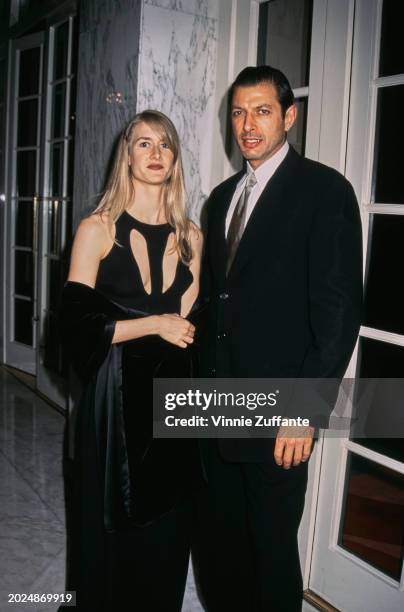 American actress Laura Dern and American actor Jeff Goldblum attend the 'Sheba Humanitarian Awards Gala Honoring Whoopi Goldberg' at the Beverly...