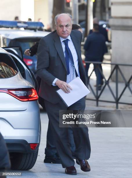 Judge Manuel Garcia Castellon gets out of a vehicle to enter the Audiencia Nacional, on 20 February, 2024 in Madrid, Spain. The Swiss Federal Office...