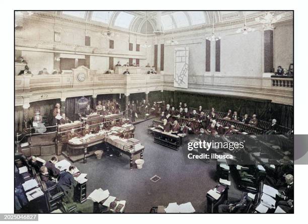 antique london's photographs: meeting of the london county council - england cricket stock illustrations