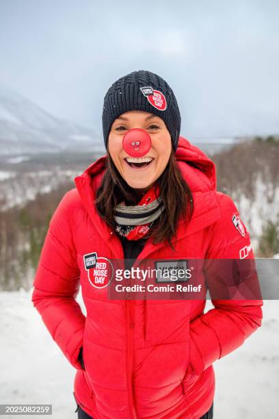 Vicky Pattison before setting off for day one of the challenge, seen wearing a Red Nose on the February 19, 2024 in Norway. This Red Nose Day will...