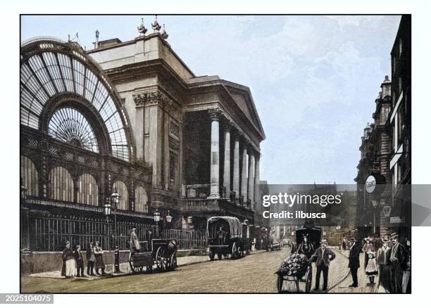antique london's photographs: covent garden theatre - toronto stock illustrations