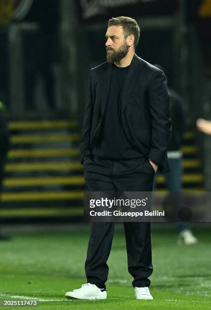 Daniele De Rossi head coach of AS Roma looks o during the Serie A TIM match between Frosinone Calcio and AS Roma - Serie A TIM at Stadio Benito...