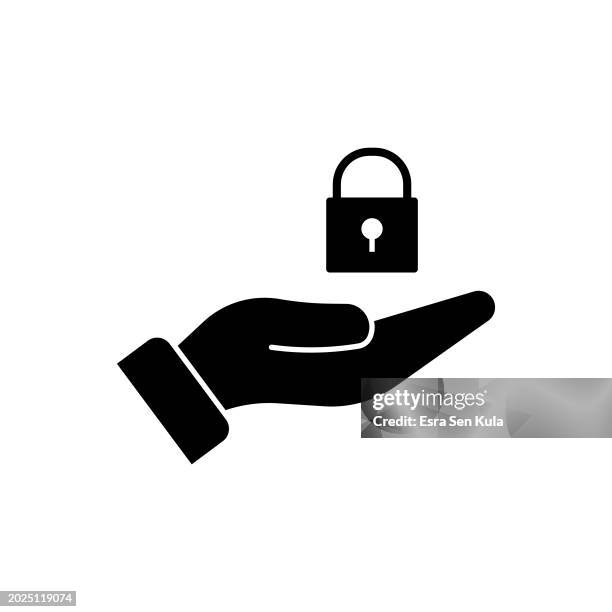 protection solid icon design on a white background. this black flat icon suits infographics, web pages, mobile apps, ui, ux, and gui designs. - hand flat white background stock illustrations