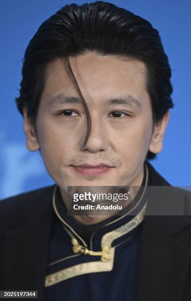 Artist Tenzin Dalhag poses for a photo during 'Shambhala' photocall at 74th Berlinale International Film Festival in Berlin, Germany on February 22,...