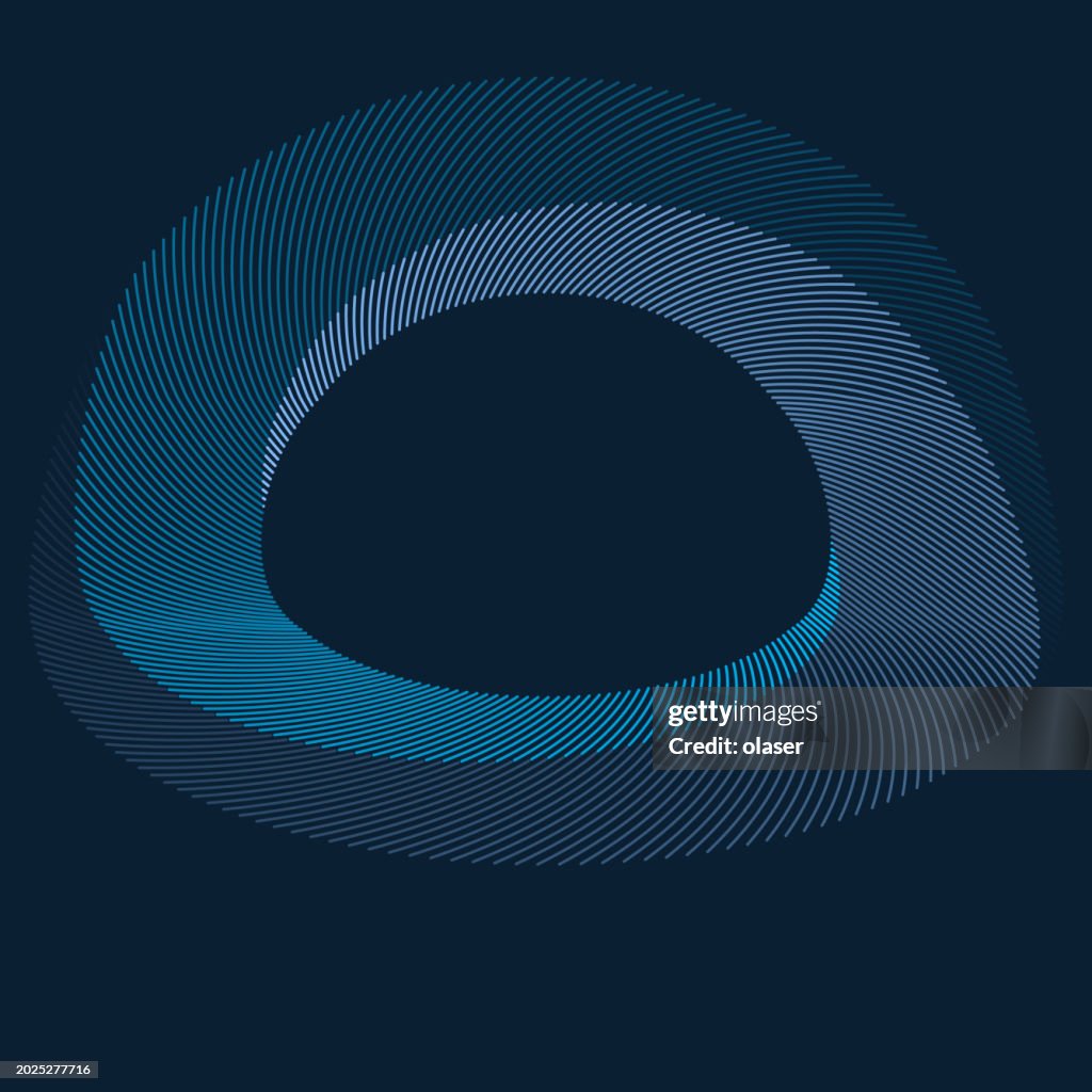 Geometric Lines Forming A Folded Loop On A Dark Background High-Res ...