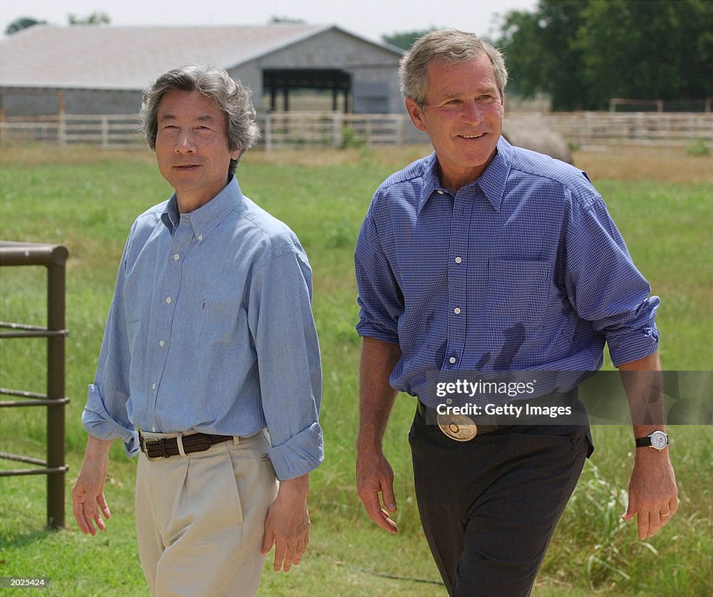 U.S. President George W. Bush Meets With Japanese Prime Minister Junichiro Koizumi