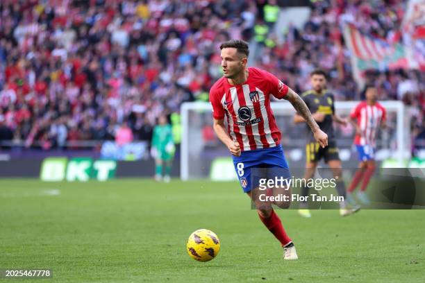 Saul Ñiguez of Atletico de Madrid in action during the LaLiga EA Sports match between Atletico Madrid and UD Las Palmas at Civitas Metropolitano...
