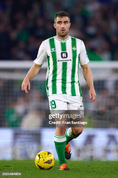 Sokratis of Real Betis in action during the LaLiga EA Sports match between Real Betis and Deportivo Alaves at Estadio Benito Villamarin on February...