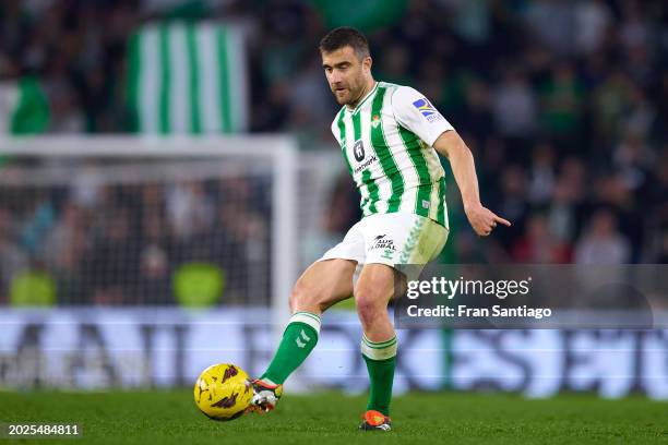 Sokrati of Real Betis in action during the LaLiga EA Sports match between Real Betis and Deportivo Alaves at Estadio Benito Villamarin on February...