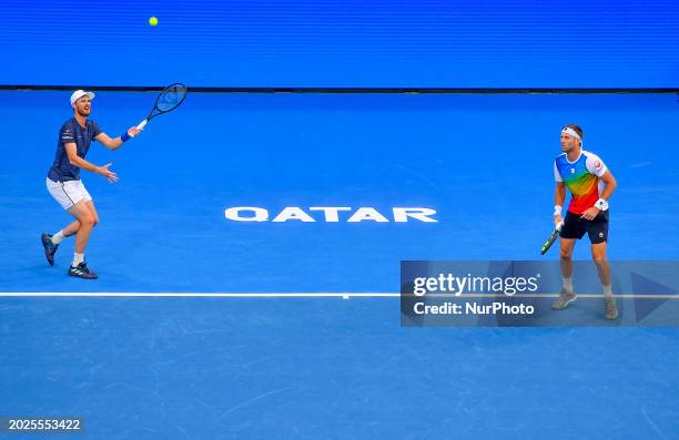 Jamie Murray from Great Britain and Michael Venus from New Zealand are competing against Ariel Behar from Uruguay and Adam Pavlasek from the Czech...