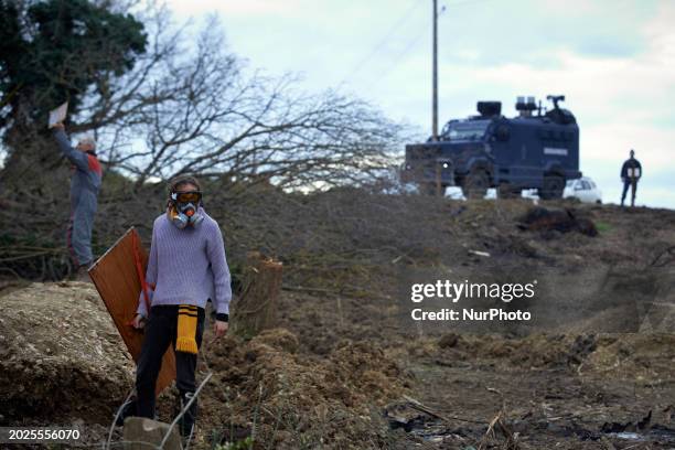 Michel Forst, the United Nations Special Rapporteur on the situation of human rights defenders, is visiting the 'Crem'Arbre' ZAD in Saix, Tarn,...