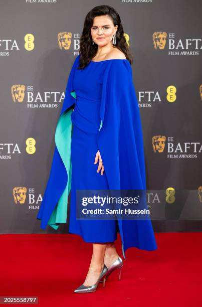 Emer Kenny attends the 2024 EE BAFTA Film Awards at The Royal Festival Hall on February 18, 2024 in London, England.