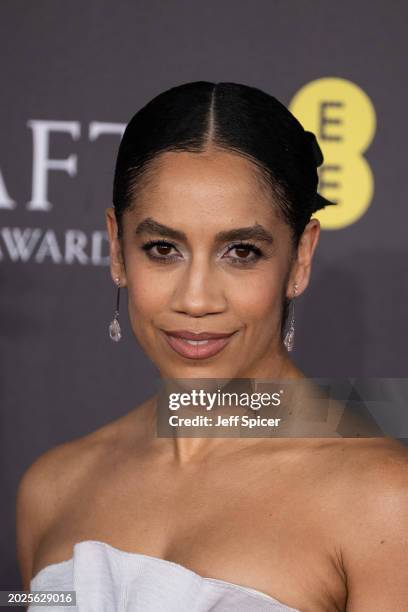Dominique Tipper attends the 2024 EE BAFTA Film Awards at The Royal Festival Hall on February 18, 2024 in London, England.
