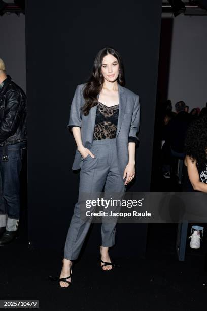 Ella Bleu Travolta attends the Twinset Fashion Show during the Milan Fashion Week - Womenswear Fall/Winter 2024-2025 at Frigoriferi Milanesi on...