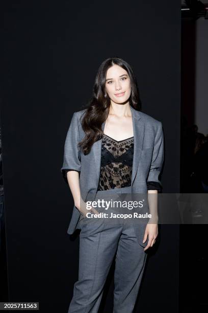 Ella Bleu Travolta attends the Twinset Fashion Show during the Milan Fashion Week - Womenswear Fall/Winter 2024-2025 at Frigoriferi Milanesi on...