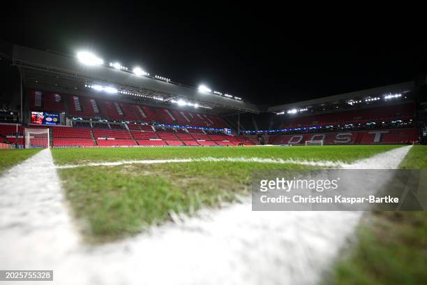 General view inside the stadium prior to the UEFA Champions League 2023/24 round of 16 first leg match between PSV Eindhoven and Borussia Dortmund at...