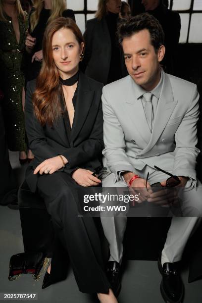 Grace Gummer and Mark Ronson at Gucci RTW Fall 2024 as part of Milan Ready to Wear Fashion Week held on February 23, 2024 in Milan, Italy.