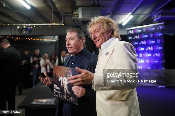 Jools Holland and Rod Stewart during a signing session for their new collaborative studio album Swing Fever, at HMV Oxford Street in London. Picture...