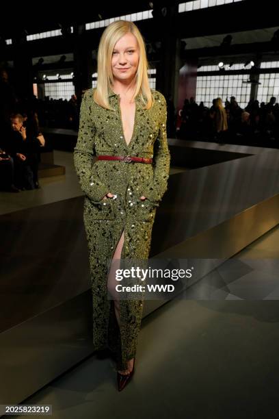 Kirsten Dunst at Gucci RTW Fall 2024 as part of Milan Ready to Wear Fashion Week held on February 23, 2024 in Milan, Italy.