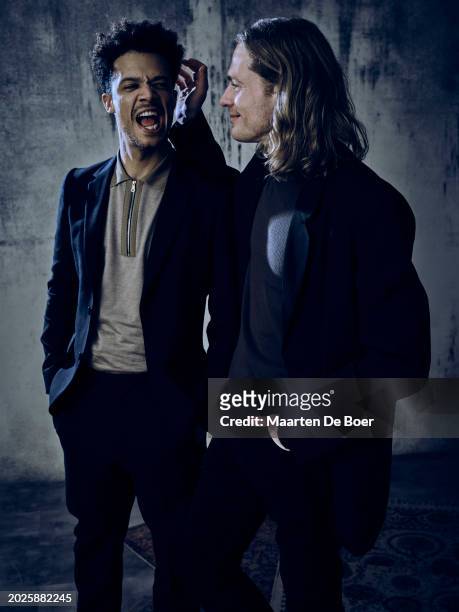 Jacob Anderson and Sam Reid of Anne Rice's Interview with the Vampire pose for TV Guide Magazine during the 2024 Winter TCA Portrait Studio at The...
