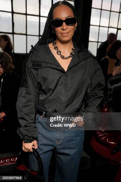 Solange at Gucci RTW Fall 2024 as part of Milan Ready to Wear Fashion Week held on February 23, 2024 in Milan, Italy.