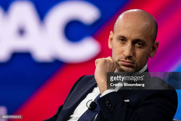 Stephen Miller, former White House senior advisor for policy, during the Conservative Political Action Conference in National Harbor, Maryland, US,...